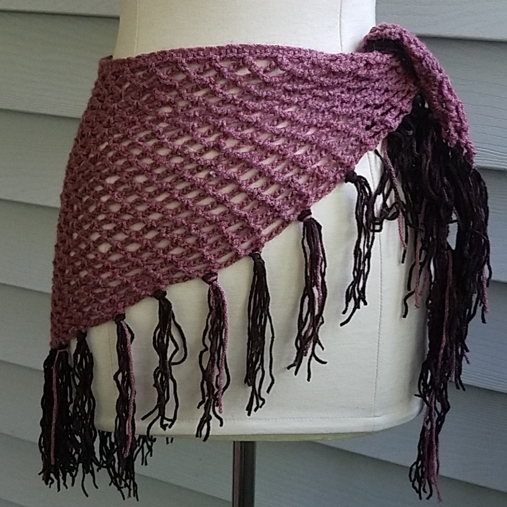 Handmade Mauve & Brown Hip Wrap